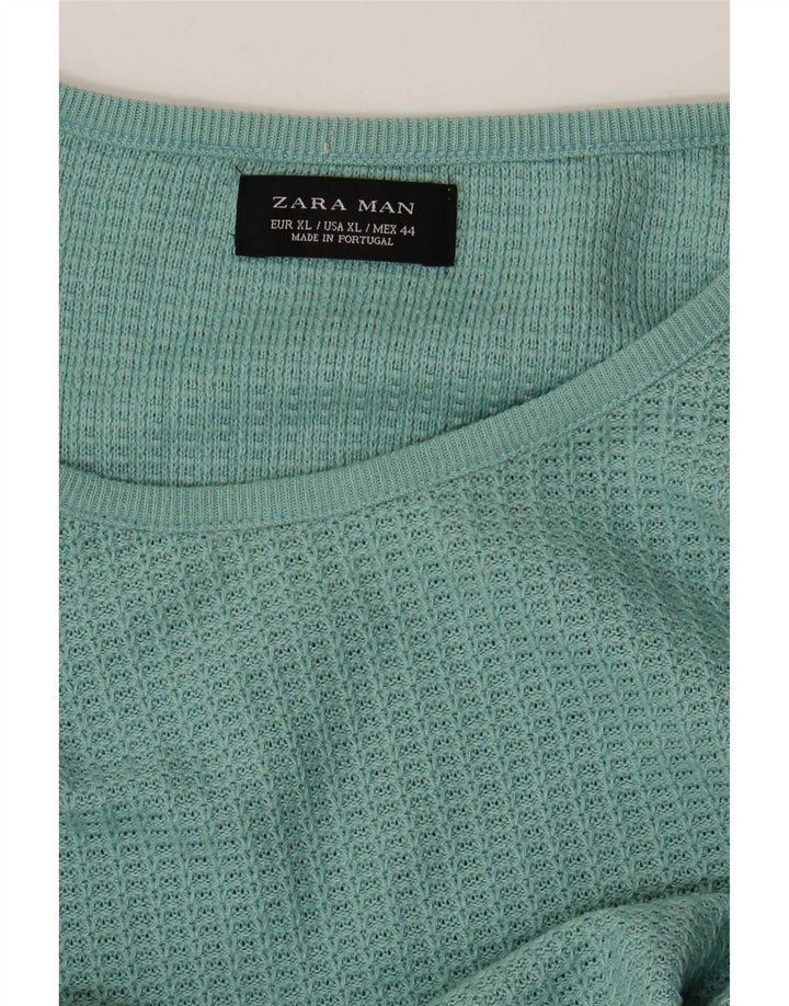 Maglione maglione girocollo da uomo Zara XL turchese