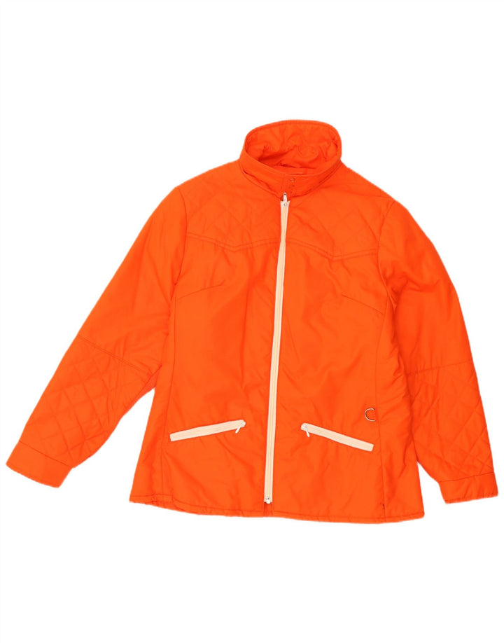 Giacca trapuntata vintage da uomo UK 36 piccola arancione