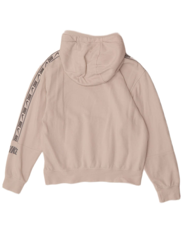 Felpa con cappuccio Nike Graphic Standard Fit da donna UK 10 piccola in cotone bianco