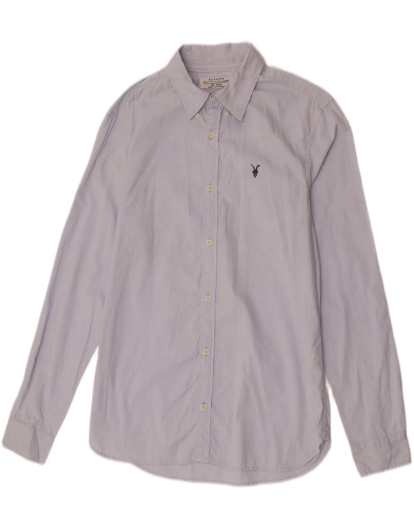 Camicia da uomo All Saints piccola in cotone blu