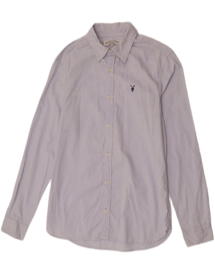 Camicia da uomo All Saints piccola in cotone blu