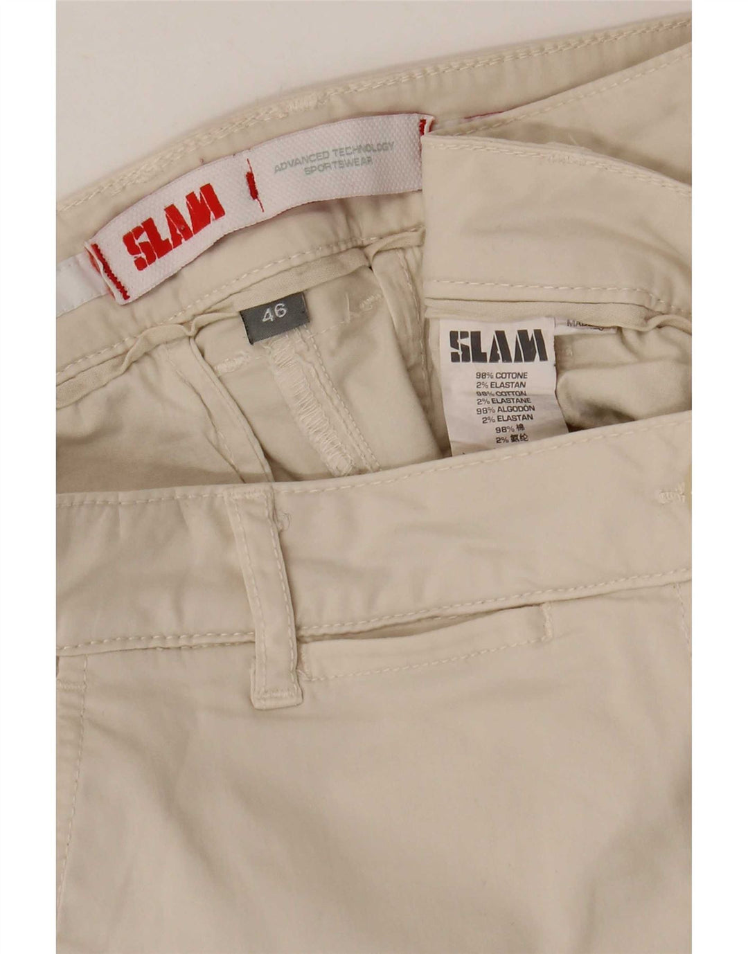 Pantaloncini chino da donna Slam IT 46 Large W32 Cotone Beige