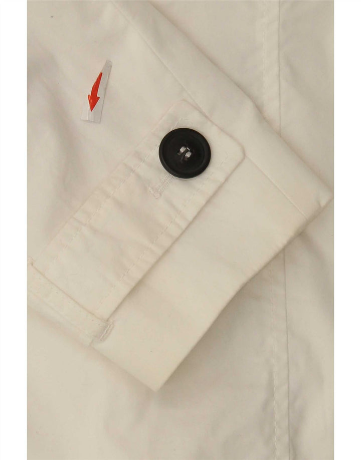 Trench corto da donna Marks & Spencer UK 16 grande cotone bianco