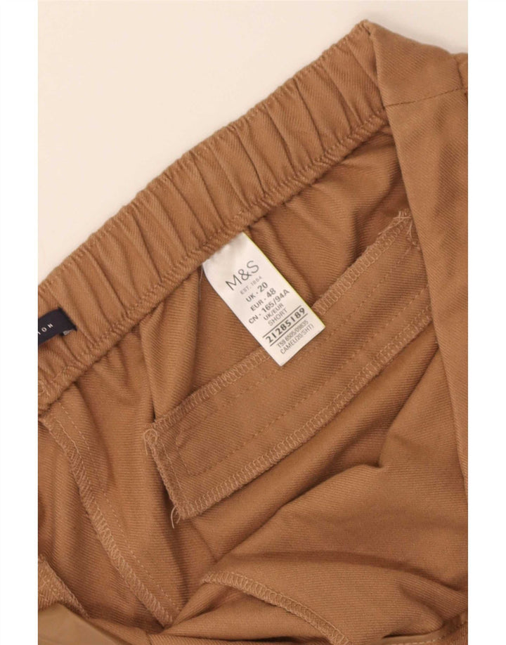 Pantaloni corti da donna Marks & Spencer UK 20 2XL W38 L25 Poliestere beige