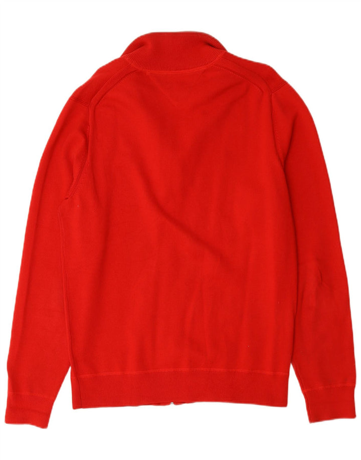 Maglione cardigan da uomo Tommy Hilfiger in cotone rosso medio