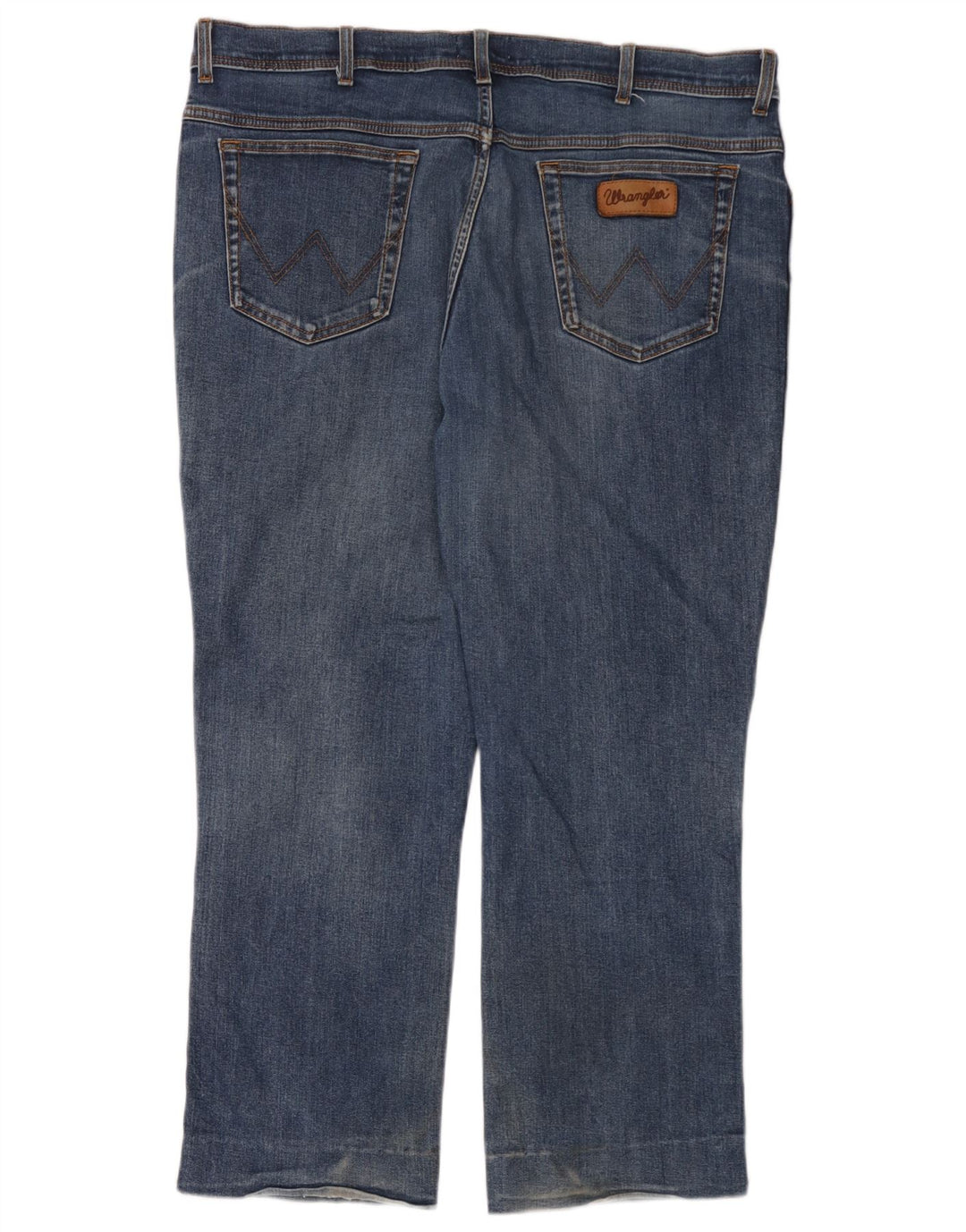 Jeans dritti elasticizzati Texas Wrangler da uomo W42 L28 cotone blu