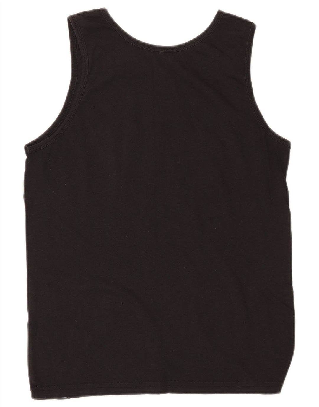 VANS Boys Custom Fit Graphic Vest Top 12-13 Years Large Black Cotton