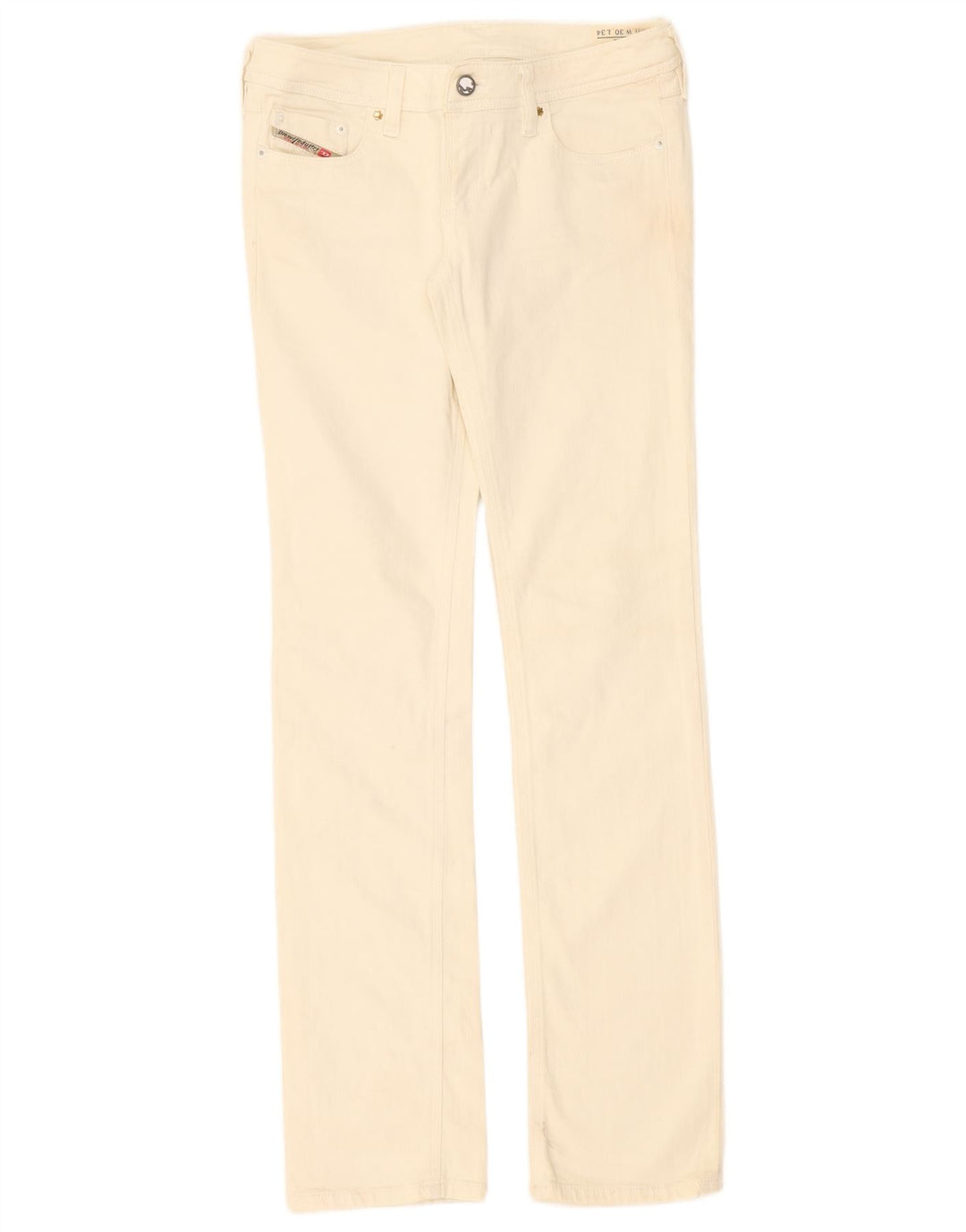 Jeans Lowky Slim da donna Diesel W30 L34 in cotone bianco sporco