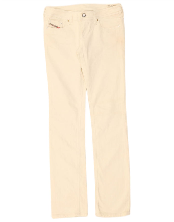 Jeans Lowky Slim da donna Diesel W30 L34 in cotone bianco sporco