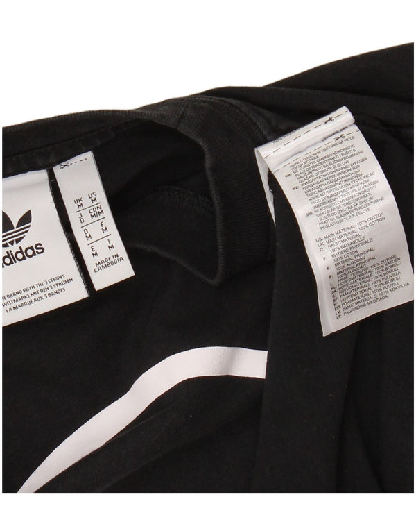 T-shirt grafica da uomo Adidas Top in cotone nero medio