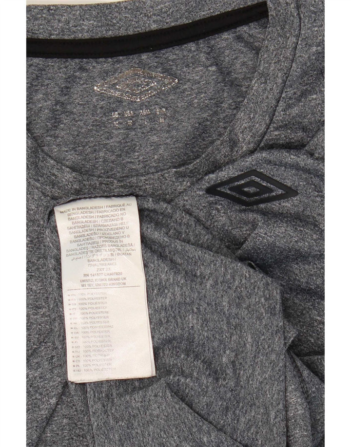 T-shirt da uomo Umbro Top in poliestere chiazzato grigio medio