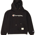 CHAMPION Womens Oversized Graphic Hoodie Jumper UK 10 Small Black Vintage Champion and Second-Hand Champion from Messina Hembry 