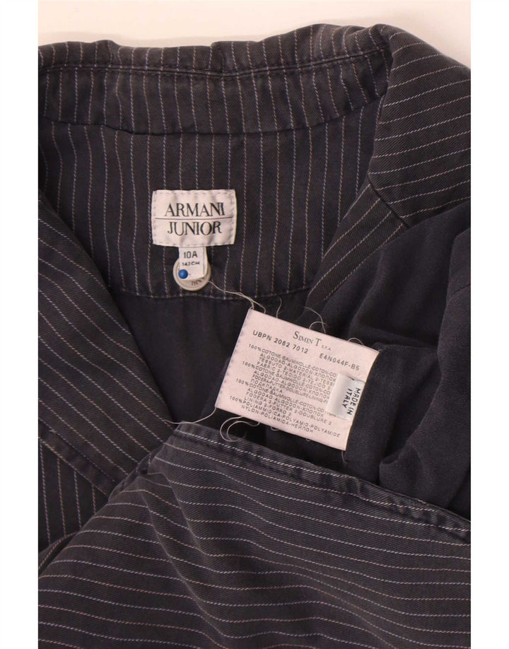 Giacca blazer a 3 bottoni da ragazzo Armani Junior 9-10 anni a righe blu navy