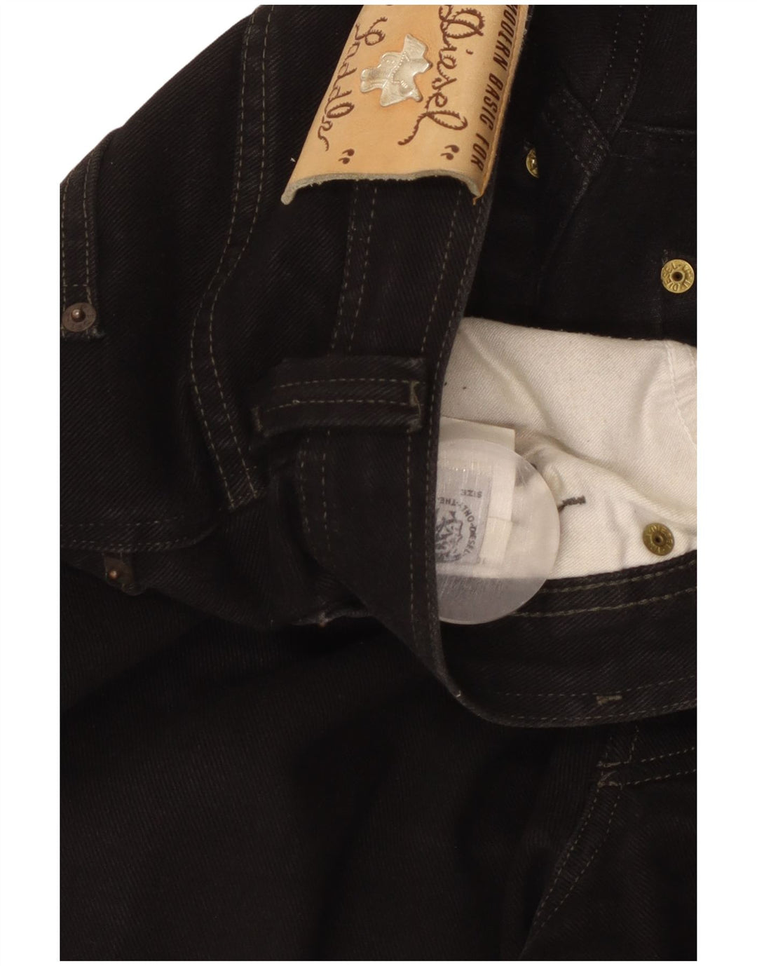 Jeans dritti da uomo DIESEL W36 L28 cotone nero