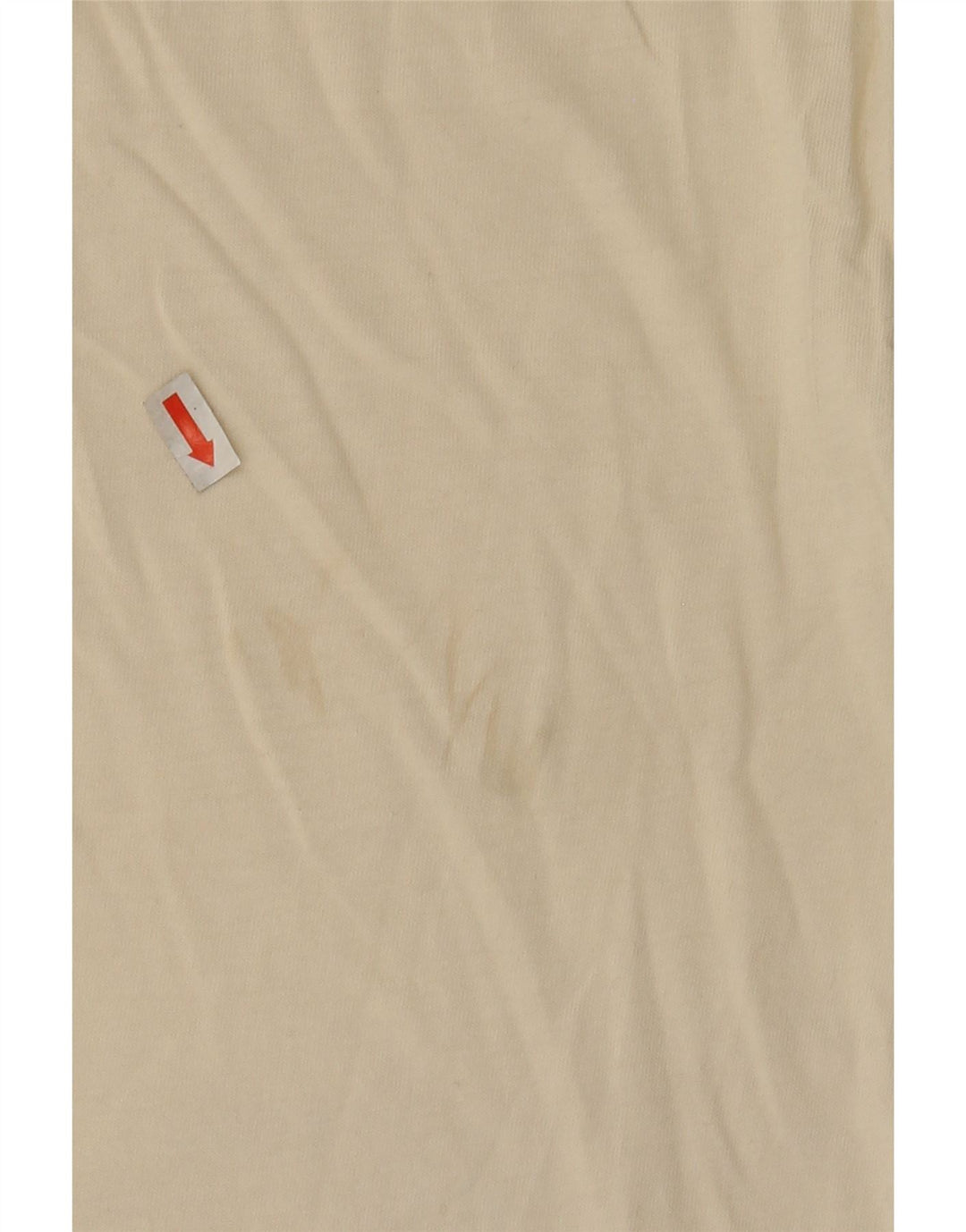 TOMMY HILFIGER Womens T-Shirt Top UK 14 Medium Beige Cotton