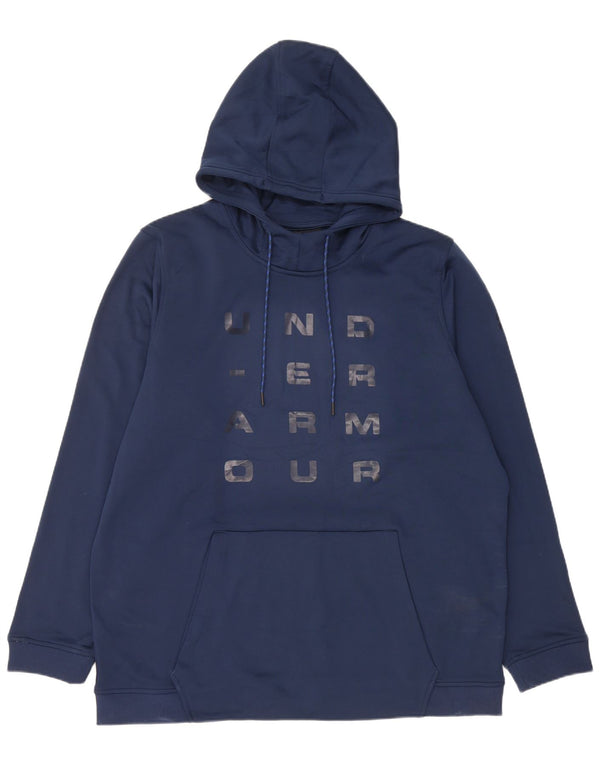 Felpa con cappuccio grafica Under Armour da donna Cold Gear UK 20 2XL Blu navy