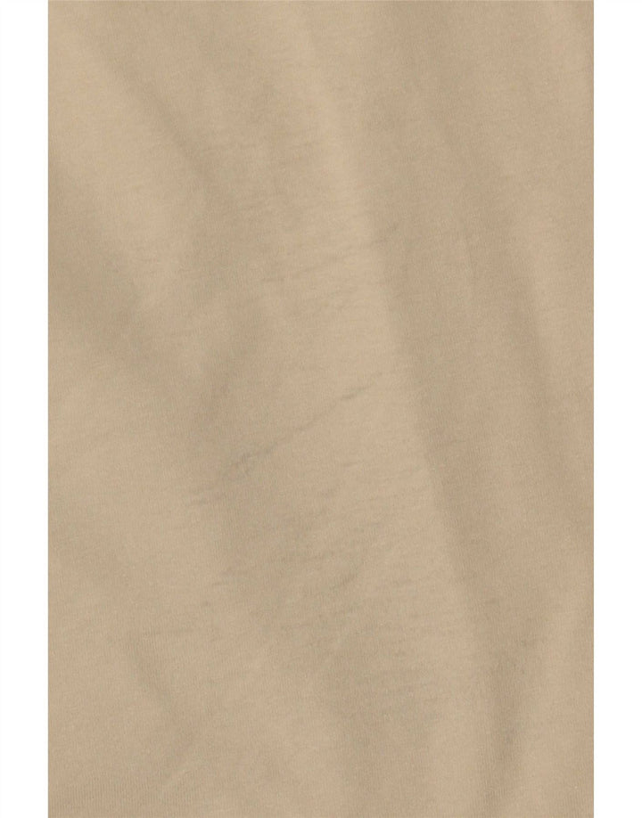 Top grafico da uomo Richmond a maniche lunghe in cotone beige medio