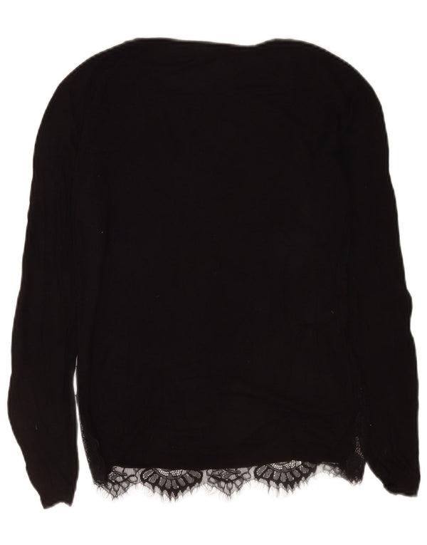 Top da donna a maniche lunghe Conbipel UK 12 medio nero floreale
