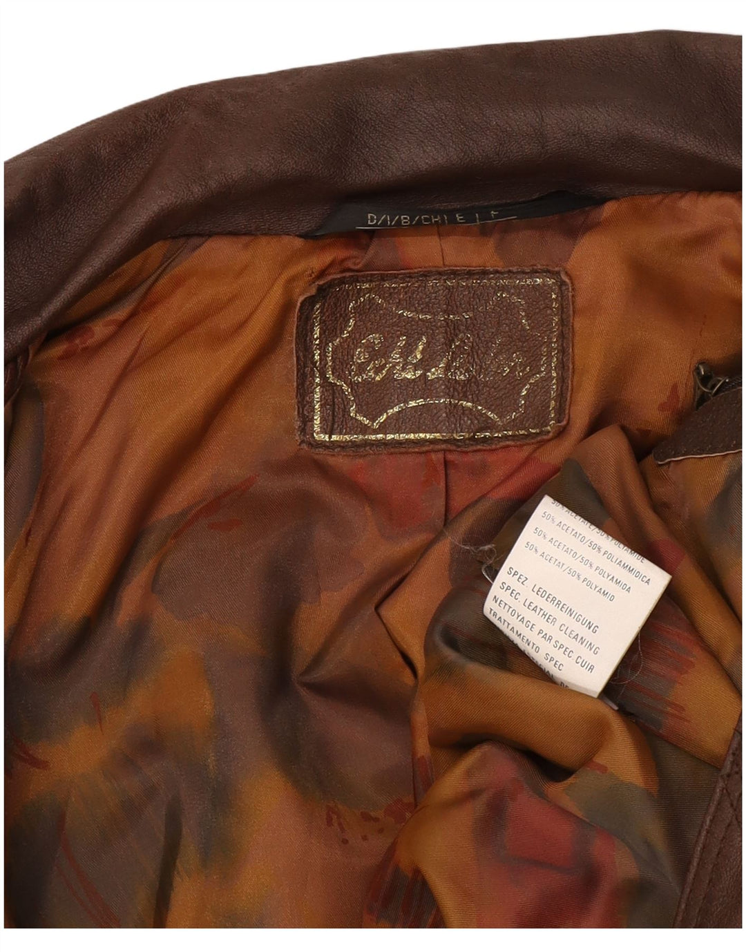 Giacca in pelle vintage da uomo UK 38 in pelle marrone medio retrò