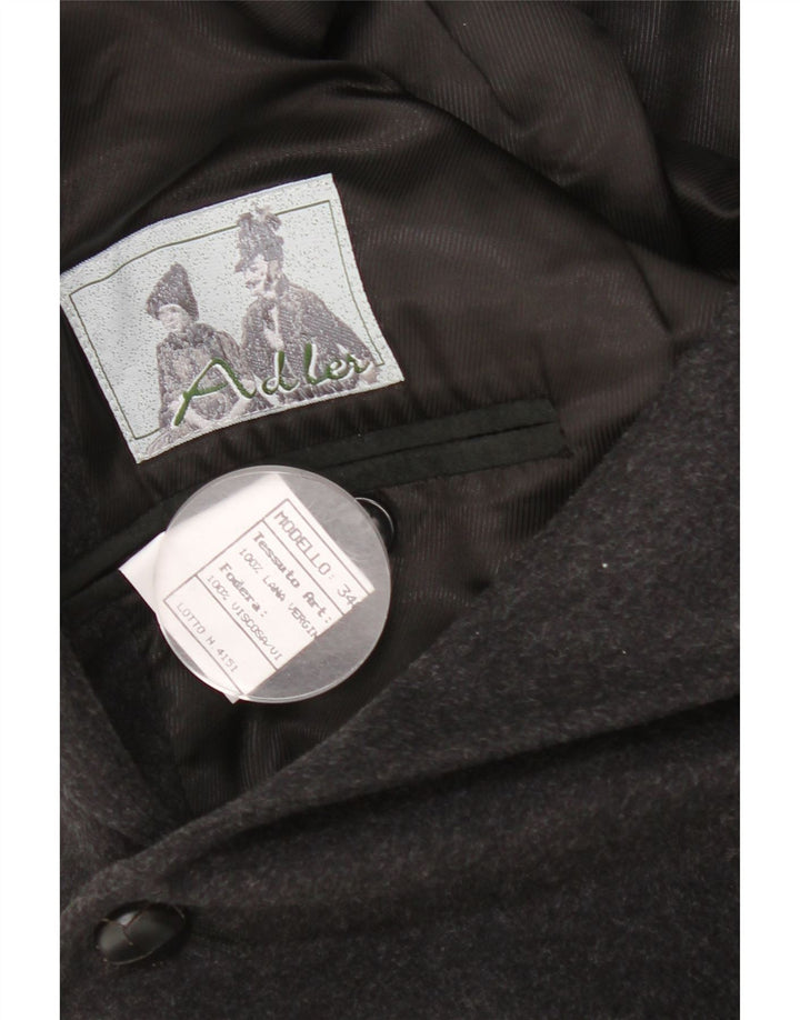 Giacca blazer da uomo a 3 bottoni Adler EU 54 2XL Lana vergine grigia