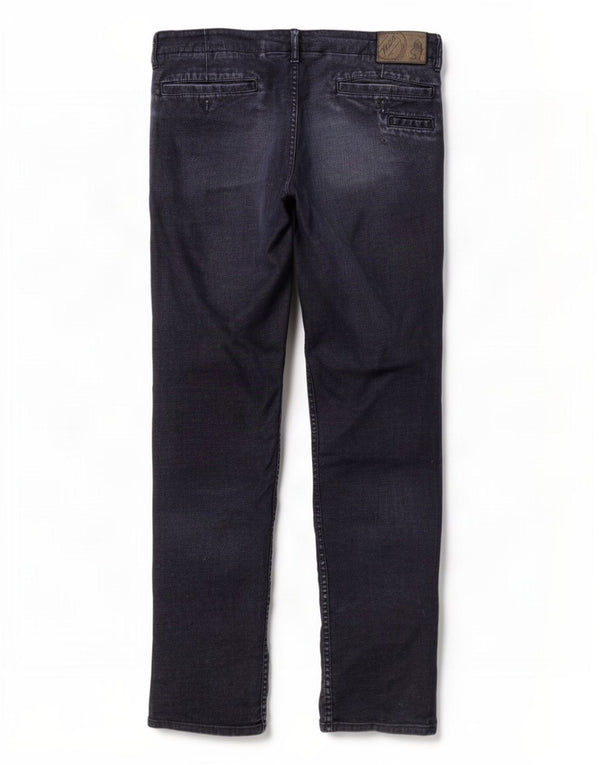 Jeans dritti invecchiati da uomo Marlboro Classics W36 L32 cotone blu navy