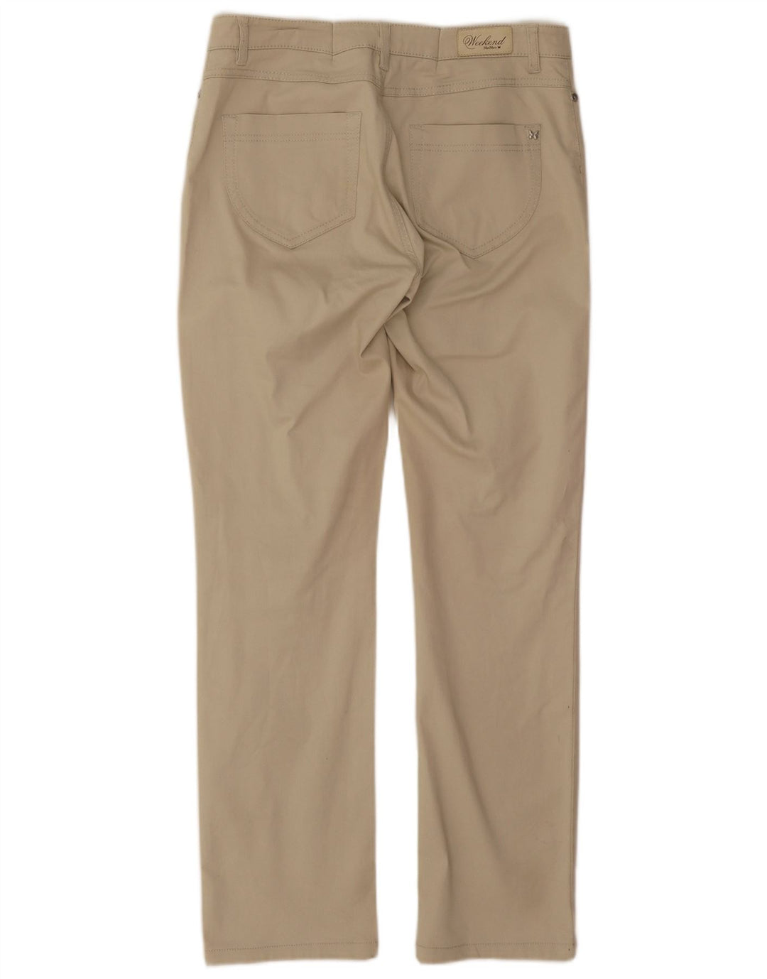 Pantaloni casual dritti da weekend da donna Max Mara UK 12 Medium W30 L30 Beige
