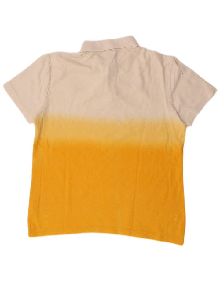 Polo Puma da uomo in cotone color block bianco medio