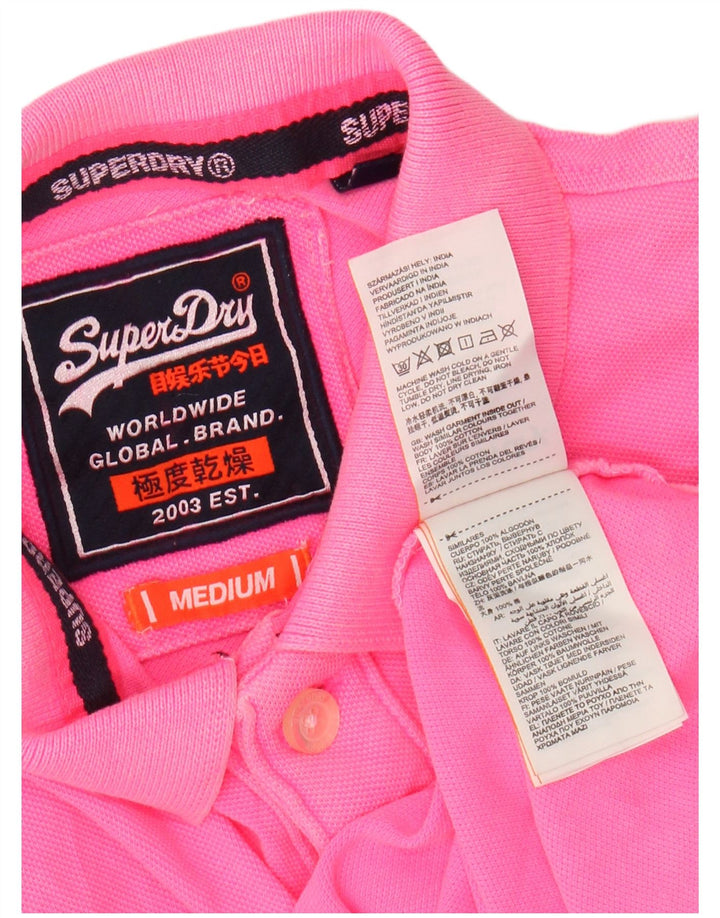 Polo da uomo SUPERDRY in cotone rosa medio
