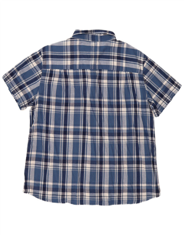 MOUNTAIN WAREHOUSE Mens Big & Tall Short Sleeve Shirt 2XL Blue Check