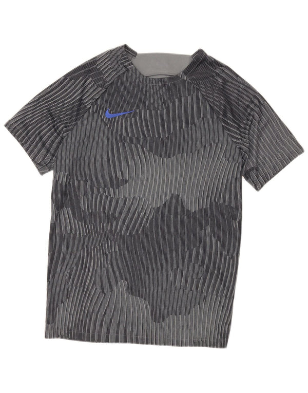 T-shirt Nike Dri Fit da uomo, grande, grigia, geometrica, in poliestere, sportiva