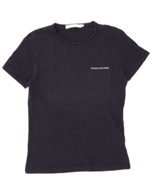 T-shirt da uomo Calvin Klein Jeans Top XS blu navy in cotone