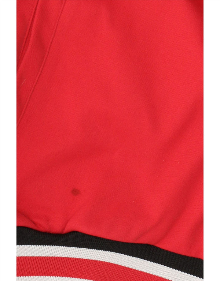 Felpa con cappuccio e zip da uomo Asics, a righe rosse medie sportive