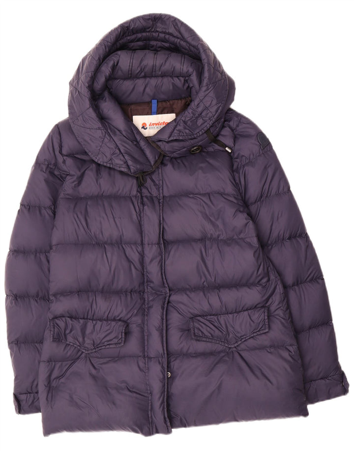 Giacca imbottita con cappuccio da donna Invicta UK 14 nylon blu navy medio