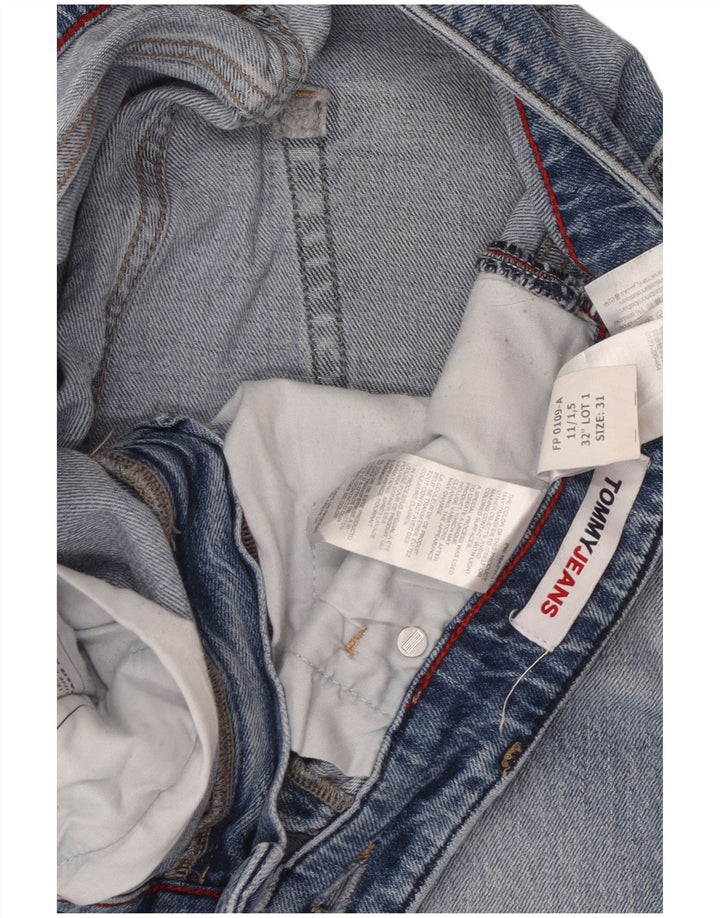 TOMMY HILFIGER Jeans affusolati vestibilità regolare da uomo W31 L29 cotone blu