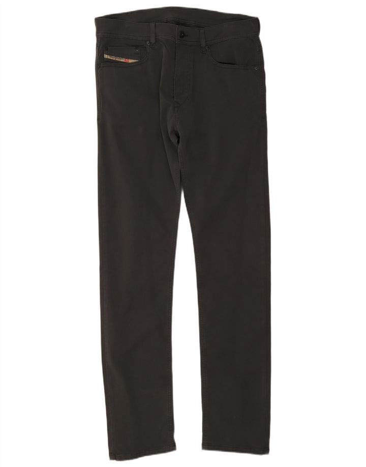 Pantaloni casual slim da uomo Diesel W29 L31 in cotone grigio