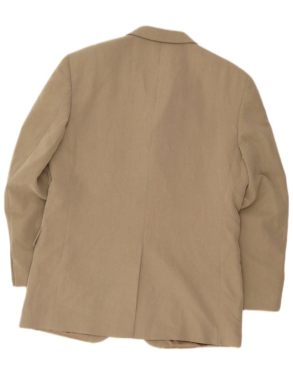 Giacca blazer da uomo a 3 bottoni Pierre Cardin EU 50 Large Beige Poliestere
