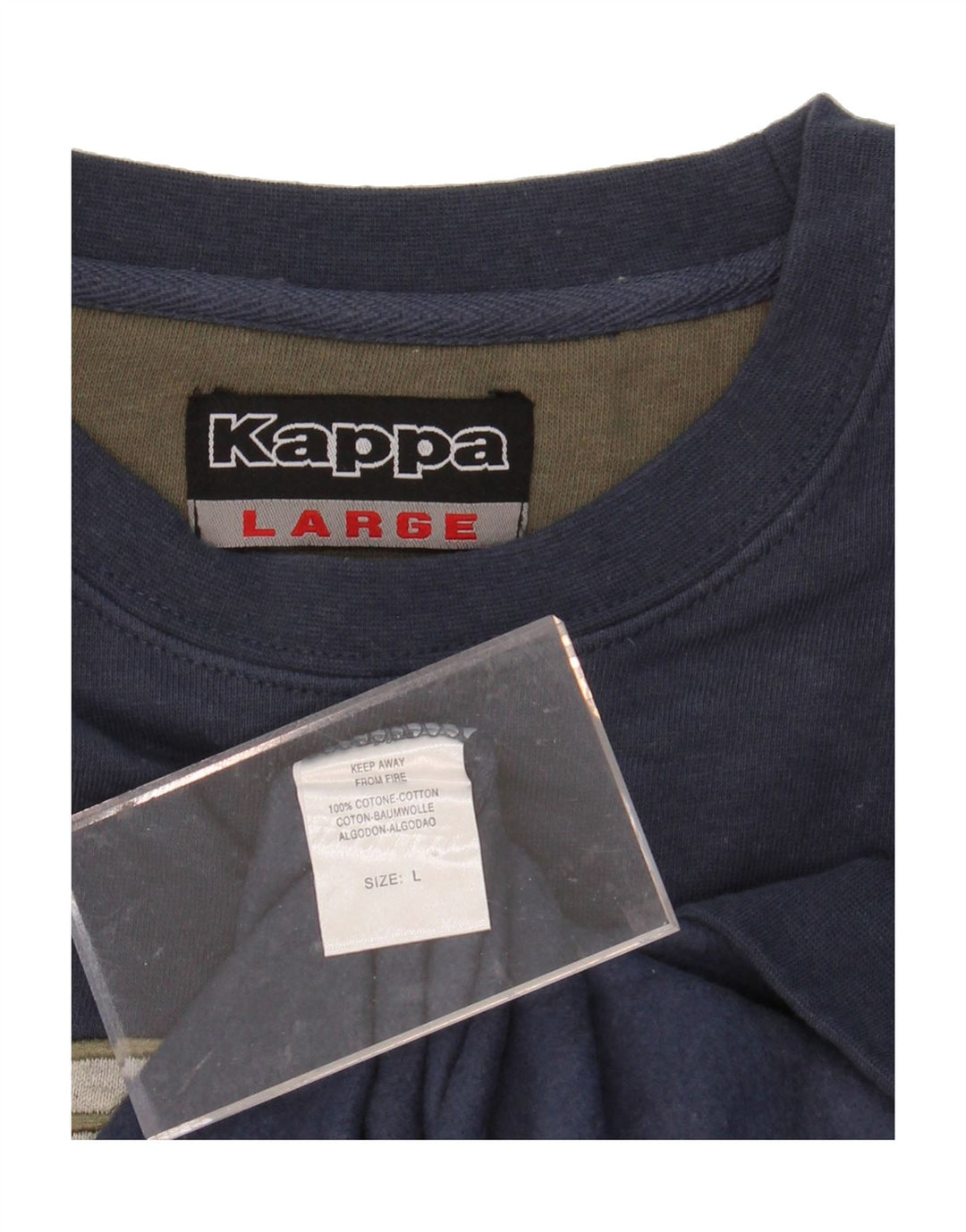 KAPPA Boys Graphic Sweatshirt Jumper 15-16 Years Navy Blue Cotton Vintage Kappa and Second-Hand Kappa from Messina Hembry 