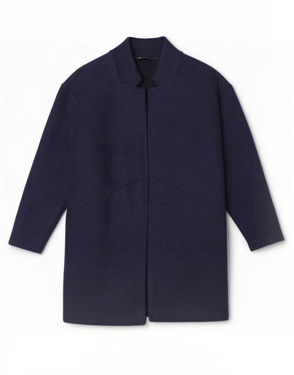 Cappotto aperto da donna Marks & Spencer UK 12 medio blu navy