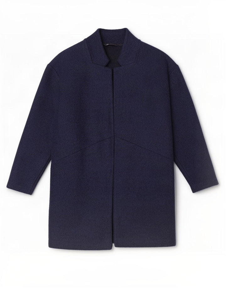 Cappotto aperto da donna Marks & Spencer UK 12 medio blu navy