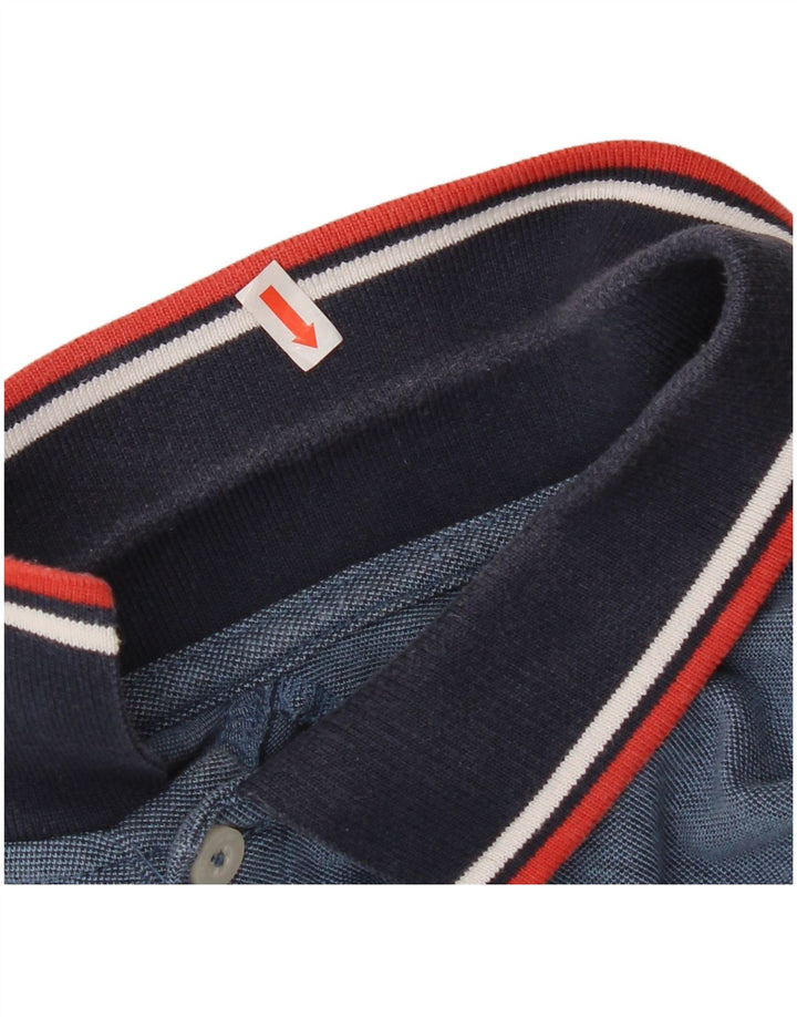 Polo da uomo Jack & Jones in cotone color block blu medio