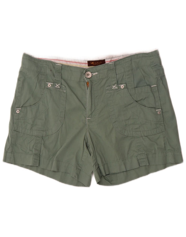 Pantaloncini casual da donna Lee US 12 Large W32 cotone verde
