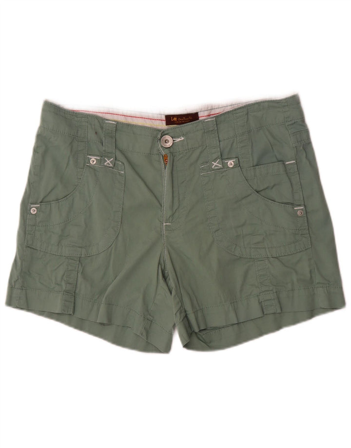 Pantaloncini casual da donna Lee US 12 Large W32 cotone verde