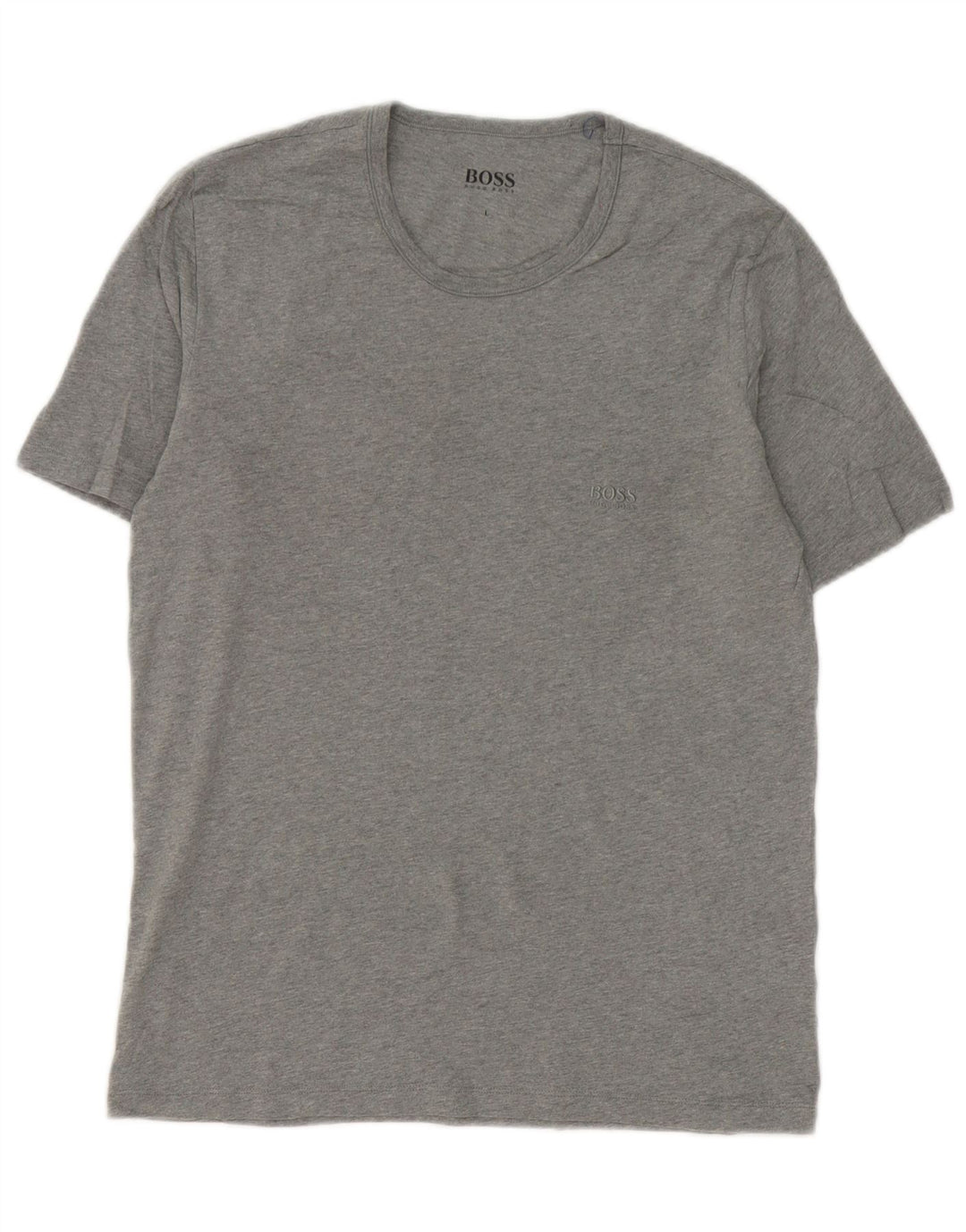 T-shirt da uomo Hugo Boss Top grande in cotone grigio