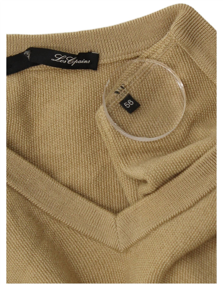 Maglione da uomo con scollo a V Les Copains IT 56 XL Beige