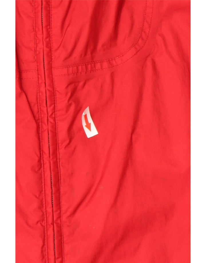 Giacca antipioggia da uomo Adidas con cappuccio UK 44/46 Large Rosso Poliammide