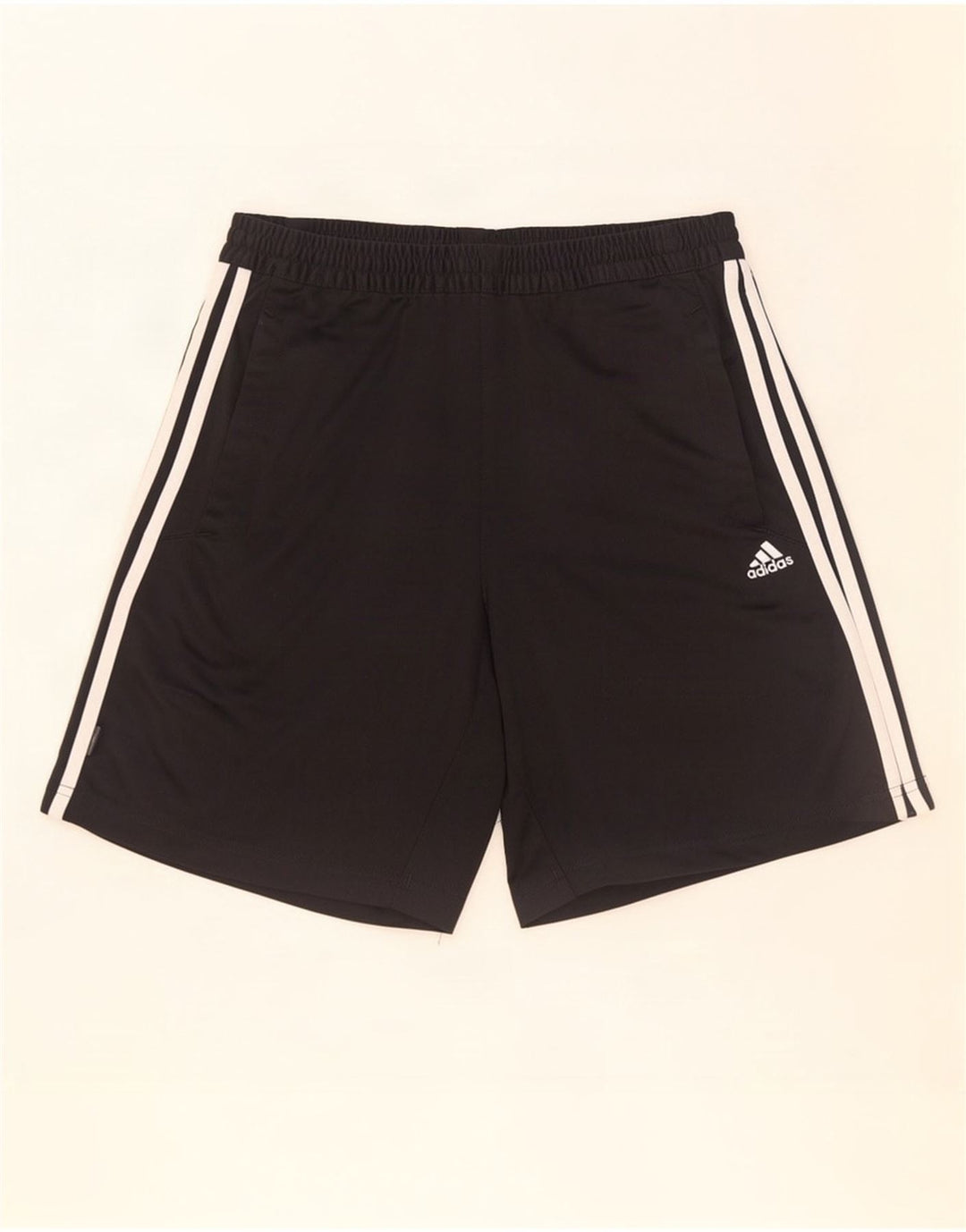 Pantaloncini sportivi Adidas da uomo piccoli in poliestere nero