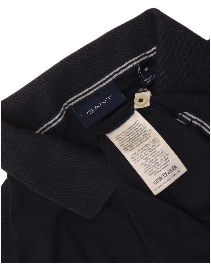 Polo da uomo Gant in cotone blu navy medio