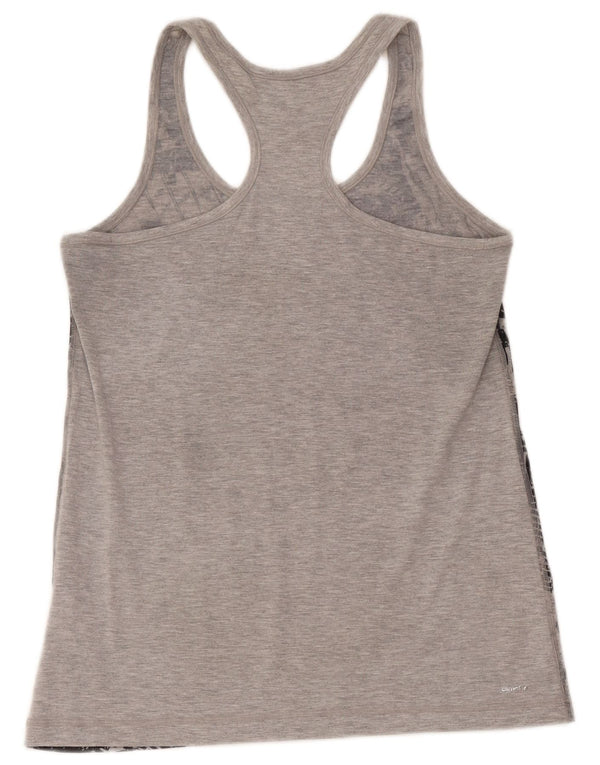 Canotta grafica Adidas Climalite da donna UK 12/14 Grigio medio geometrico
