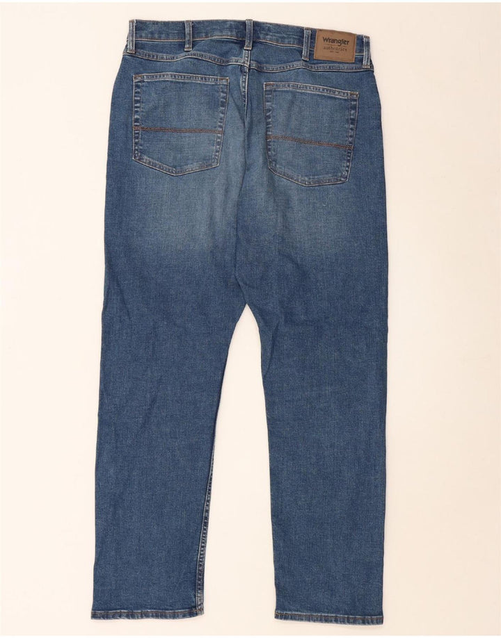 Jeans dritti da uomo WRANGLER W34 L30 cotone blu