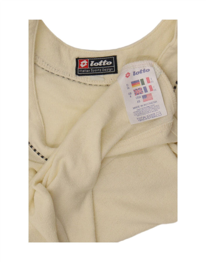 Canotta da donna Lotto UK 8 piccola in cotone bianco sporco